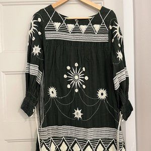 Dark green bohemian Free People dress